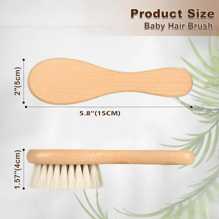 Cepillo De Pelo Para Bebé - Set De 2 Con Cerdas De Cabra Y M