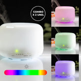 Combo 2: Difusores De Aromaterapia, Humificador Ultrasonico - Blanco