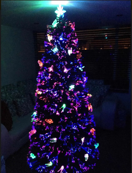 Arbol De Fibra Óptica Y Led 1.80, 1 Año De Garantía + Regalo