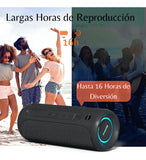 Altavoz Portátil, Altavoz Bluetooth Inalámbrico, Ipx7 Imperm Color Negro