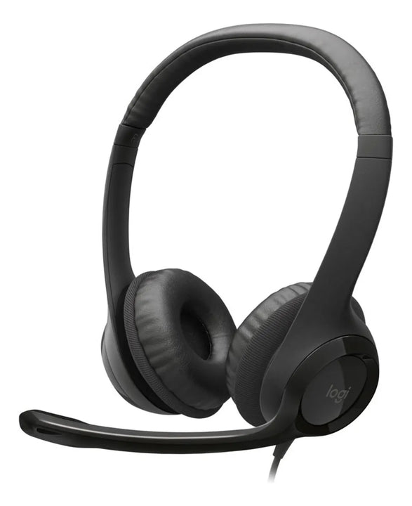 Audífonos / Diadema Con Micrófono Logitech Usb Headset H390 Negro