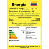 Estufa De Mesa Avellana V Gas Natural Negra Haceb Color Negro