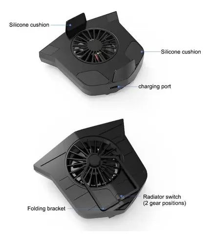 Mini Ventilador Gamer Celular Disipador Calor Refrigeracion Diseño1