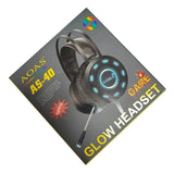 Diadema Con Microfono Audifonos Aoas Gamer Usb 7.1 Deluxe Color Negro