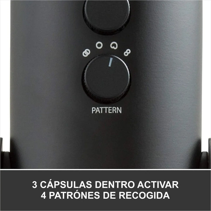 Micrófono Blue Yeti Condensador Omnidireccional color silverS