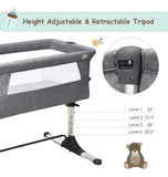 Cuna Portátil De Viaje Para Bebé Con Colchón Desmontable