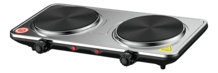 Estufa Eléctrica Sokany Dos Puestos Y Perillas Uso Portatil