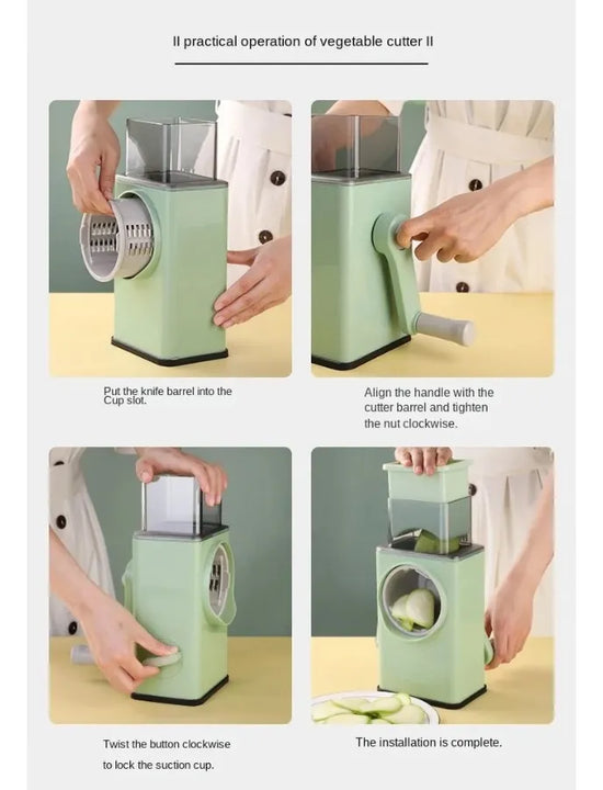 Picador De Mano Multifuncional Verduras Y Carnes Verde