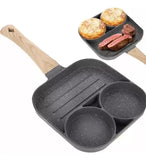 Sartén Antiadherente Multiusos 3 En 1 Para Huevos Carne Gris Oscuro