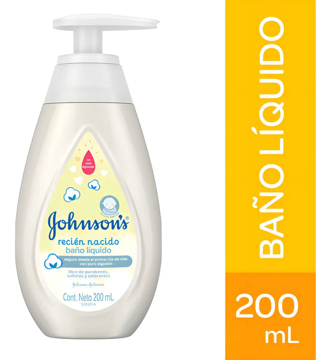 Baño Líquido Johnsons Baby Recién Nacido 200 Ml