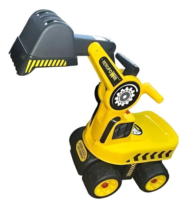 Retroexcavadora Montable Juguete Amarillo