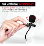 Microfono Manos Libres Clip Celular Gamer Blogger Telefono Color Negro