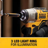 Dewalt Kit De Taladro De Impacto Inalámbrico 12v Sin Escobas Amarillo Dcd801f2