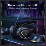 Auriculares profesionales para jugadores Onikuma X31 Rgb negros