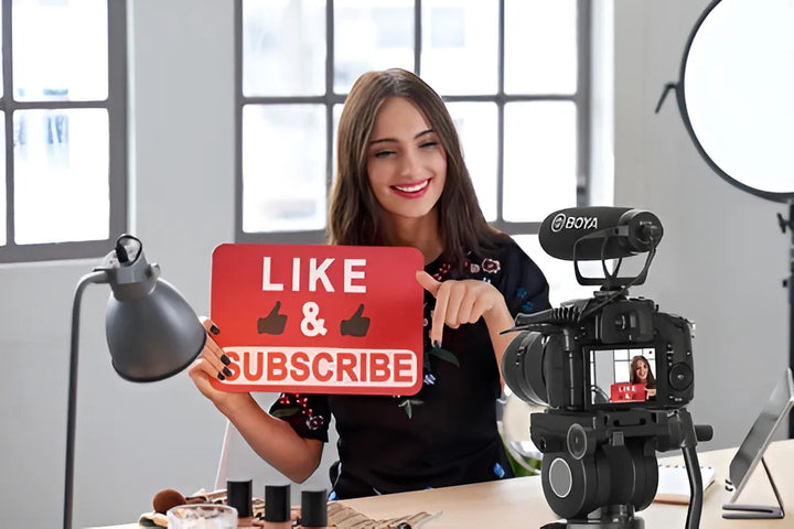 Micrófono Condensador Super Cardioide Boya BM2021 Tipo Shotgun Para Cámaras DSLR Videocámara Celular PC Alto Rendimiento De Sonido Micrófono Profesional Plug & Play Peso Ligero Super Compacto Práctico