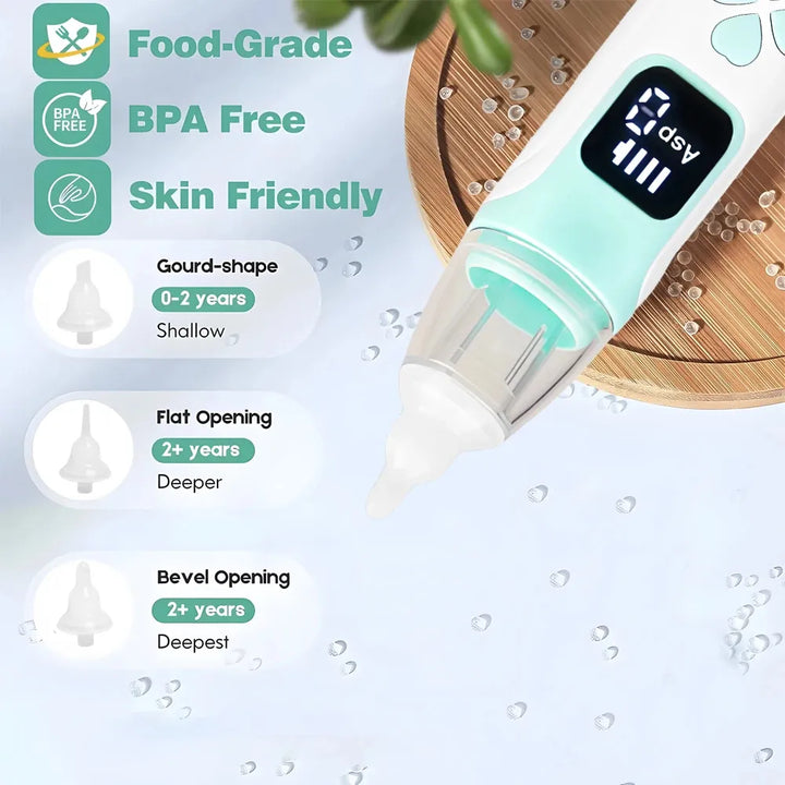 Aspirador Nasal Electrico Recargable Musical Para Bebe Blanco