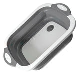 Tabla de cortar plegable de silicona, 2 unidades, para lavar verduras