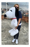 Perro Snoopy Peluche Gigante 80cm Blanco Y Negro