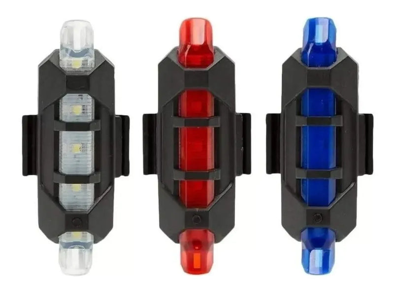 Luz Linterna Recargable Usb Led Bicicleta Delantera O Trasera