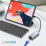 Adaptador 2en1 Usb A Y C A Rj45 Lan Ethernet 10/100/1000mbps