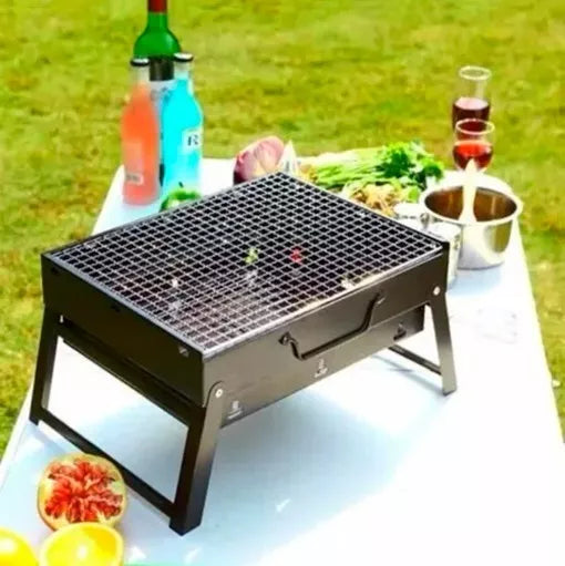 Asador De Carbón Bbq Camping Portátil Mini 36x29cm