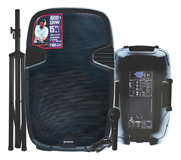 Cabina De Sonido 15 Pulgadas Profesional Activa Sonivox 120w