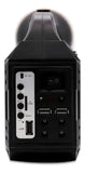 Radio Parlante Con Panel Solar Linterna+3bombillos Fm Am Bt Negro