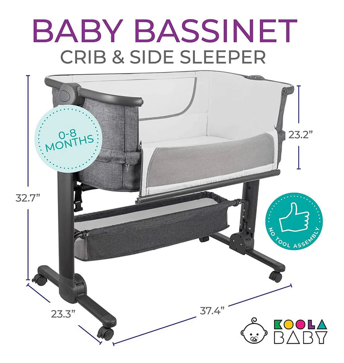 Cuna Portátil Plegable Para Recién Nacido Con Cesta De Almac