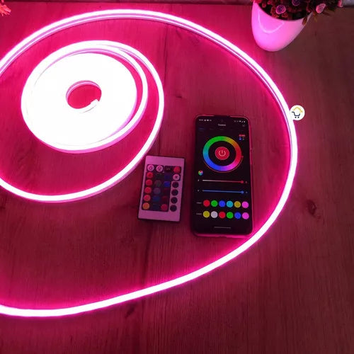 Cinta Rgb Neón Flex Wifi Manguera Led 5 M musical Sm2d60 Color De La Luz Multicolor