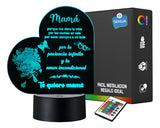 Lámpara De Noche Regalo Para Mama Decoración Día De La Madre - Negra