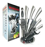 Set Juego Cuchillos 9 Piezas Winsor Acero Inoxidable