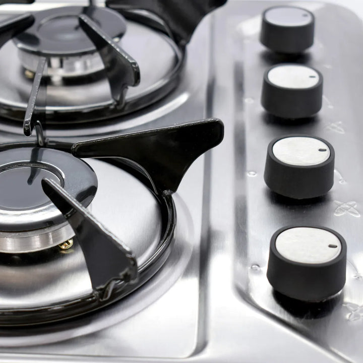 Estufa Empotrar Acero Inoxidable 53 *41 Cm Gas Natural 5609 Color Gris