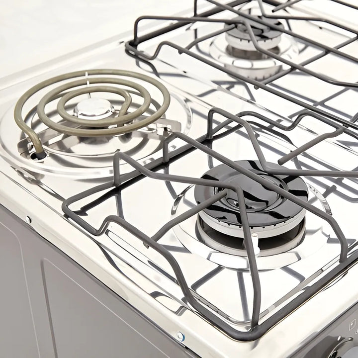 Estufa Romero Mixta Haceb 50 Cms Gas Propano Plata Negro Gas Envasado