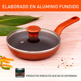 Juego De 2 Sartenes Imusa 90 Años 24cm Tapa De Vidrio Color Cobre