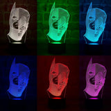 Lámpara Led Batman Guasón Joker Holograma Decoración Regalo Negra