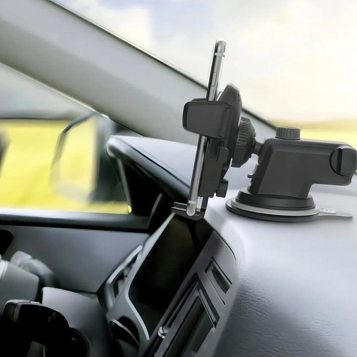 Soporte universal para celdas de coche, cierre automático, color negro