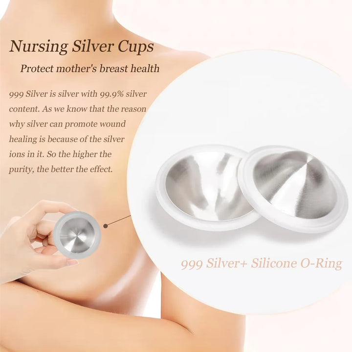 The Original - Copas De Lactancia Plateadas, Protector De Pe