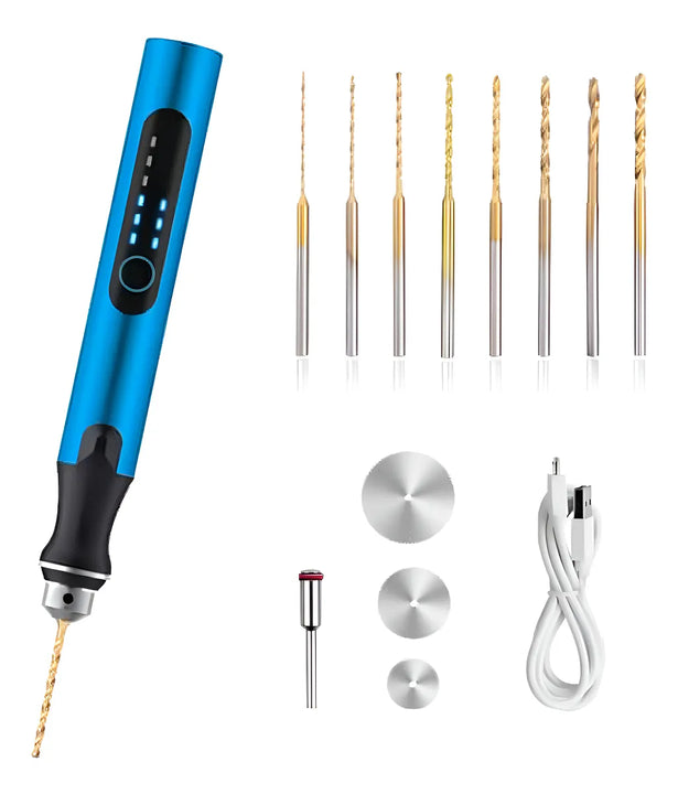 Mini Taladro Inalámbrico 3 Velocidades Con 8 Brocas Pequeñas