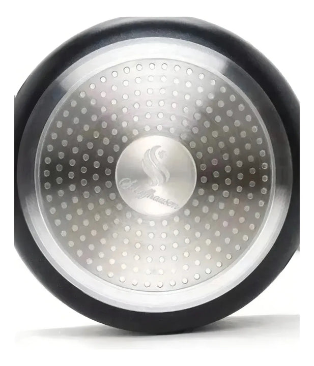 Set 3 Sartenes Antiadherentes Schaffhausen Mármol Gris Color Gris Oscuro