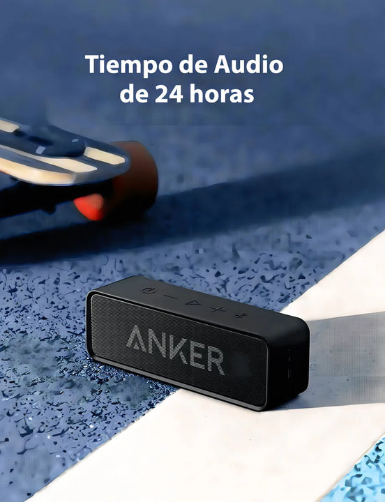 Altavoz Bluetooth Anker Soundcore Color Negro Mejorado Ipx5 A Prueba De Agua Sonido Estéreo Reproducción De 24 Horas Altavoz Inalámbrico Portátil Batería Recargable Para El Hogar Aire Libre