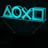 Lámpara Led Botones Play Station Holograma Decoración Regalo Negra