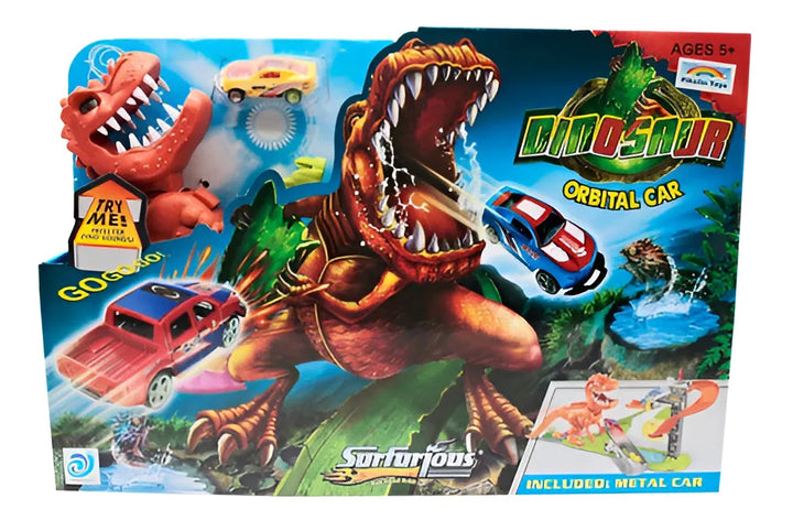 Pista Dinosaurio Lanza Carro Pikolin Toys Modelo 8899-91 Con Sonido Hot Wheels