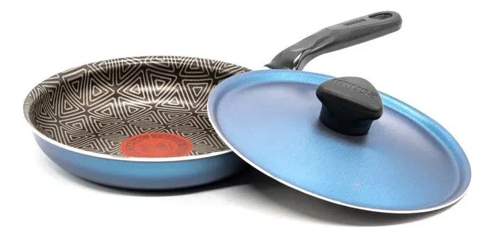 Cacerola Imusa 12 Cm Con Tapa Aluminio Color Azul Marino