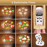 Estrella Navideña Iluminada Con Proyector 3d Led 6 Patrones