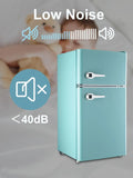 Refrigerador Compacto 3.5 Pies Cúbicos Mini Retro Doble Puer