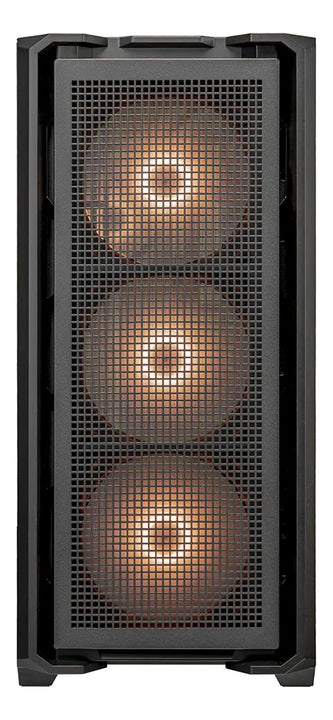 Armario para jugadores Cougar Mx600 Rgb Mesh Black Temp Glass. Completo