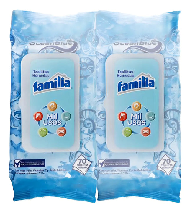 Toallitas húmedas Familia Paños Húmedos 70 u