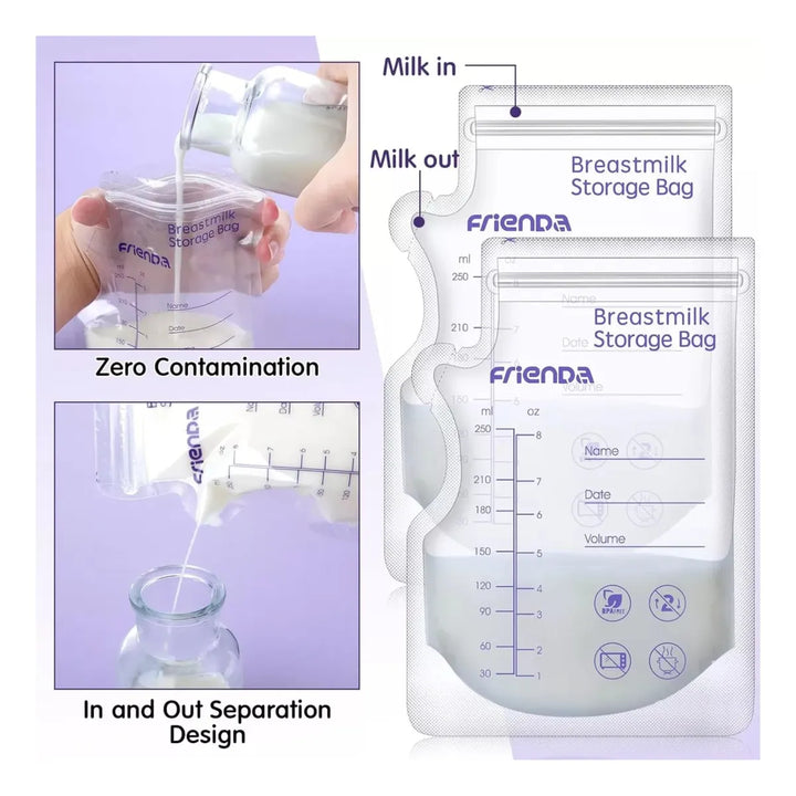 100 Unidades Americanas, Bolsas Almacenamiento Leche Materna