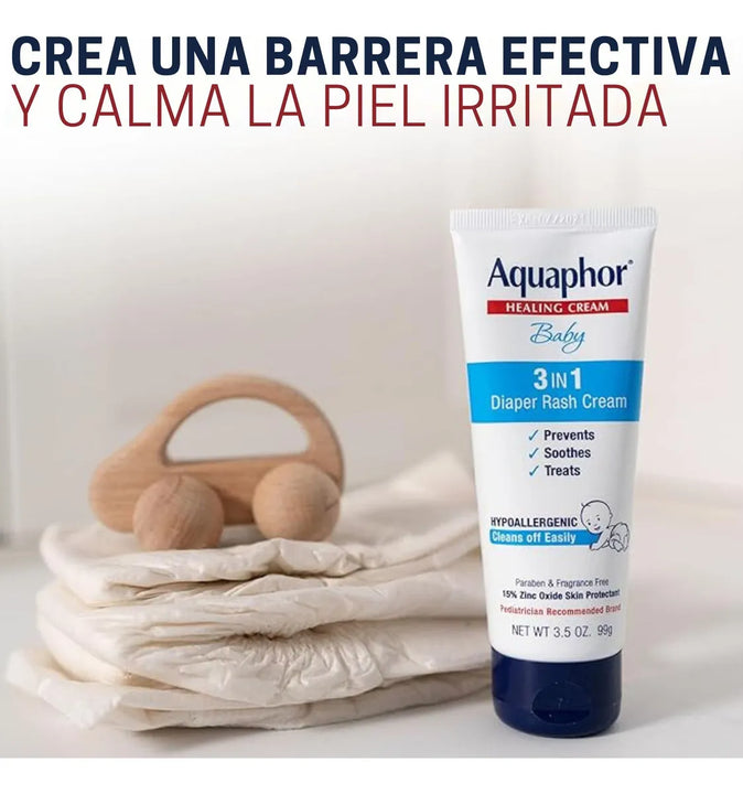 Crema Antipañalitis Aquaphor 3 En 1 Bebe 3.5 Oz Ya