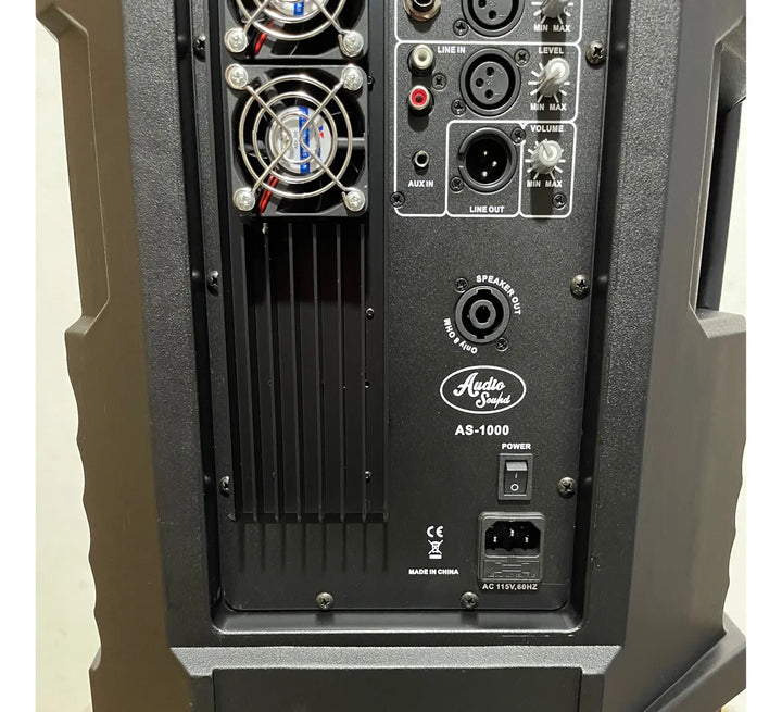 Cabina Activa 15 Pulgadas 10.000w Audio Sound Profesional Negro